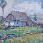 Marysa Neubertova - Cottage with a figure on the d Marysa Neubertova - Cottage with a figure on the d