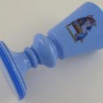 Cup, vase made of blue opaque glass  Cup, vase made of blue opaque glass