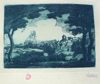 View of Hradcany - 1920 View of Hradcany - 1920