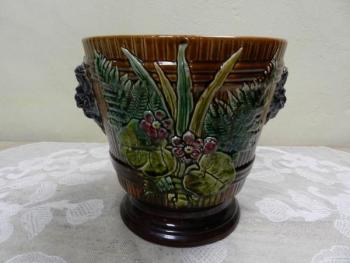 Flowerpot - ceramics, majolica - 1930 Flowerpot - ceramics, majolica - 1930