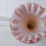 Pitcher made of milk, pink and orange glass Pitcher made of milk, pink and orange glass