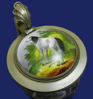 Glass Tankard - porcelain, glass - 1930 Glass Tankard - porcelain, glass - 1930