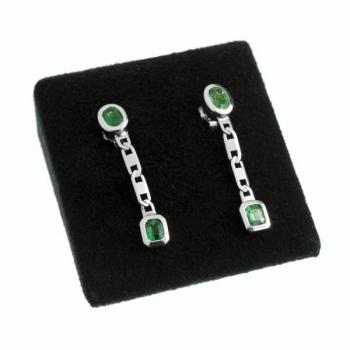 Gold Earrings - gold, emerald - 1970 Gold Earrings - gold, emerald - 1970