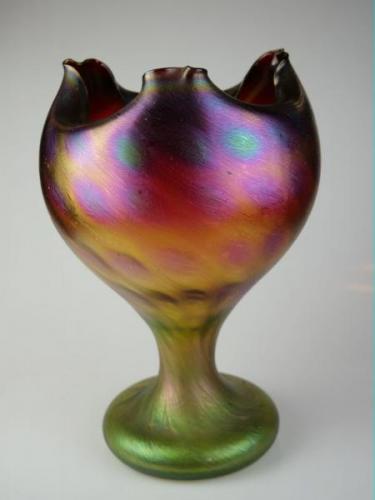 Vase - iridescent glass - Josef Rindskopf, Teplice - 1910 Vase - iridescent glass - Josef Rindskopf, Teplice - 1910
