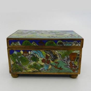 tin of metal - metal, enamel - 1930 tin of metal - metal, enamel - 1930