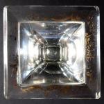 Glass with roses, squared base - Empire Glass with roses, squared base - Empire