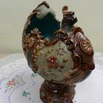 Pedestal Dish - ceramics, majolica - 1900 Pedestal Dish - ceramics, majolica - 1900