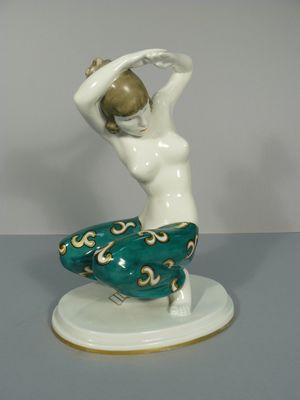Porcelain Dancer Figurine - glazed porcelain - 1920 Porcelain Dancer Figurine - glazed porcelain - 1920