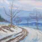 Edel Jindrich - Winter landscape with a bend in th Edel Jindrich - Winter landscape with a bend in th