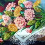Hana Polakova ? - Still life with carnations and l Hana Polakova ? - Still life with carnations and l