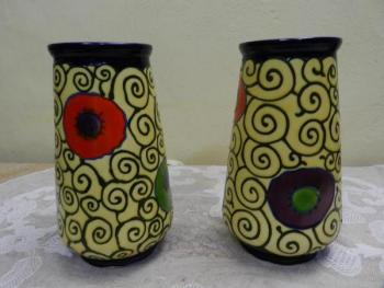 Pair of Vases - majolica - Ditmar Urbach - 1930 Pair of Vases - majolica - Ditmar Urbach - 1930
