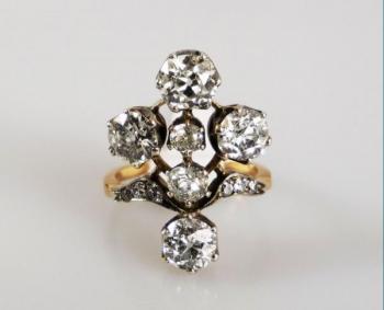 Ring - gold, diamond - 1900 Ring - gold, diamond - 1900