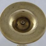 Taller brass candlestick with round bowl Taller brass candlestick with round bowl