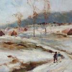 Vladimir Kliment - A snowy road to the village Vladimir Kliment - A snowy road to the village