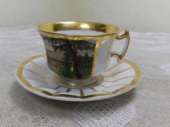 Cup and Saucer - porcelain - 1850 Cup and Saucer - porcelain - 1850