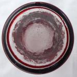 Glass with ruby stainning and grape leaves with gr Glass with ruby stainning and grape leaves with gr