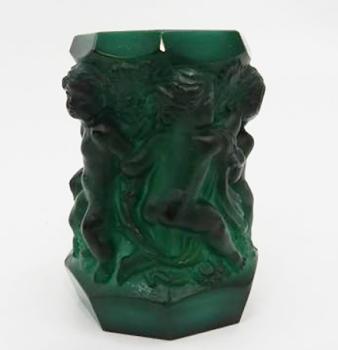 Vase - glass, Malachite - Jade Schlevogt - 1930 Vase - glass, Malachite - Jade Schlevogt - 1930