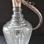Cut glass jug, with silver handle Cut glass jug, with silver handle