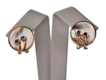 Gold Earrings - pearl, gold - 1960 Gold Earrings - pearl, gold - 1960