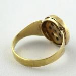 Gold ring and earrings with diamonds and silver Gold ring and earrings with diamonds and silver