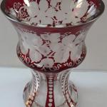 Vase with vine leaves and grapes, with ruby  Vase with vine leaves and grapes, with ruby