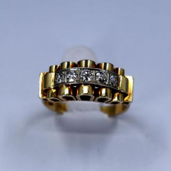 Ladies' Gold Ring - gold, brilliant cut diamond - 1940 Ladies' Gold Ring - gold, brilliant cut diamond - 1940