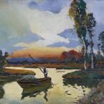 Fisherman on boat Fisherman on boat