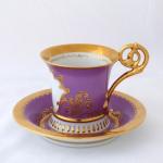 Cup and saucer with miniature of ballerina Fanny C Cup and saucer with miniature of ballerina Fanny C