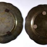 Two pewter Art Nouveau plates-Kayserzinn,Hugo Leve Two pewter Art Nouveau plates-Kayserzinn,Hugo Leve