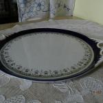 Porcelain Tray - white porcelain, cobalt - 1930 Porcelain Tray - white porcelain, cobalt - 1930