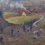 Jaro Svoboda - Harvesting potatoes with a view of  Jaro Svoboda - Harvesting potatoes with a view of