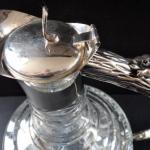 Cut glass jug, with silver handle Cut glass jug, with silver handle