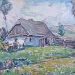 Marysa Neubertova - Cottage with a figure on the d Marysa Neubertova - Cottage with a figure on the d