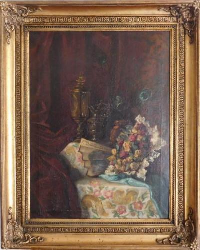 Still Life with Flowers - S.Jureček - 1890 Still Life with Flowers - S.Jureček - 1890