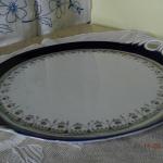 Porcelain Tray - white porcelain, cobalt - 1930 Porcelain Tray - white porcelain, cobalt - 1930