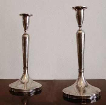 Pair of Silver Candelsticks - 1920 Pair of Silver Candelsticks - 1920
