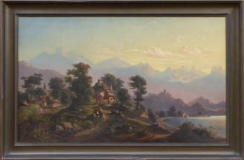 Mountain Landscape - Zimer - 1880 Mountain Landscape - Zimer - 1880