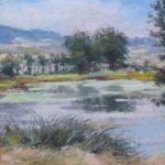 On the dam of the pond On the dam of the pond