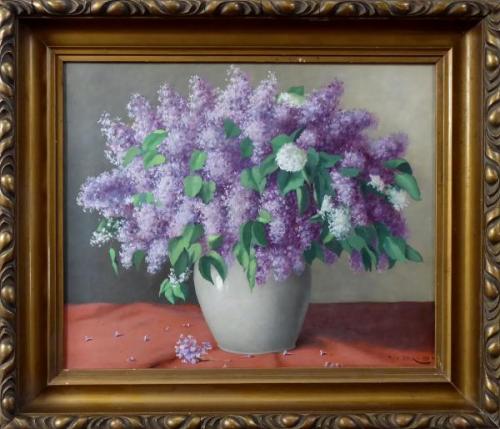 Frantisek Xaver Diblik - Lilacs in a vase Frantisek Xaver Diblik - Lilacs in a vase