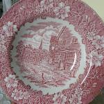Plate - white porcelain - Staffordshire England - 1960 Plate - white porcelain - Staffordshire England - 1960