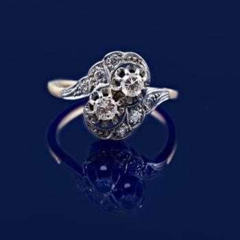 Gold ring with diamonds Gold ring with diamonds