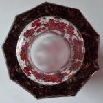 Goblet with ruby glass and engraved motifs  Goblet with ruby glass and engraved motifs