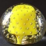 Glass paperweight with air bubbles Glass paperweight with air bubbles