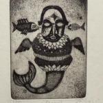 Olga Cechova - Four ex libris, Fisherman  Olga Cechova - Four ex libris, Fisherman