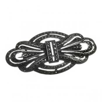 Silver brooch - silver, Markazit - 1920 Silver brooch - silver, Markazit - 1920
