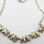 Silver necklace with elephants Silver necklace with elephants