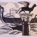 Josef Liesler - Gondolas in Venice Josef Liesler - Gondolas in Venice