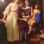 Genre paintings on porcelain Genre paintings on porcelain