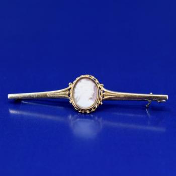 Gold Brooch - gold, cameo - 1920 Gold Brooch - gold, cameo - 1920