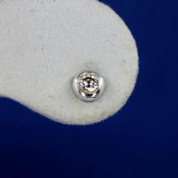 Gold Earrings with Brilliants - gold, brilliant cut diamond - 2000 Gold Earrings with Brilliants - gold, brilliant cut diamond - 2000